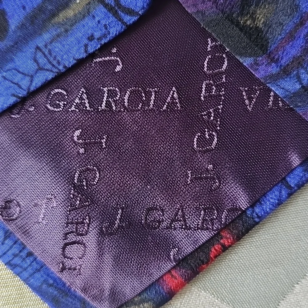 Jerry Garcia Tie 100% Silk - Picture 3 of 3